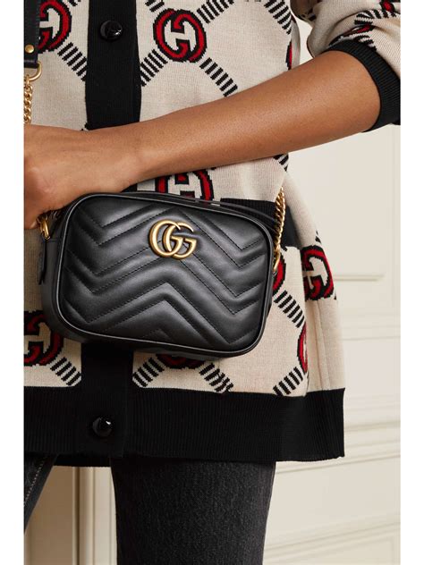 gucci marmont camera small quilted leather shoulder bag ebay|gucci marmont large camera bag.